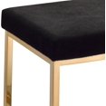 thumbnail image 4 of Black Fabric & Champagne Finish Bench, 4 of 6