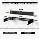thumbnail image 3 of Soportes Tendederos (Negro, 80cm) Plegable con Mango, Tendedero de Acero Inoxidable de Pared para Interiores con 5 Varillas de Secado Capacidad de Carga 45 KG para Dormitorios Baño Lavandería Balcón, 3 of 7
