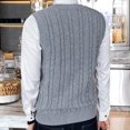 thumbnail image 5 of Fesfesfes Sweater Vest for Men Casual Sweater Vest School Uniform Pullover Cotton Knit V-Neck Vest Tops Blouse, 5 of 9