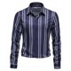 thumbnail image 1 of Camisa de negocios ligera con botones de solapa informal a rayas de manga larga de nuevo estilo Pompotops oipoqjl26900, 1 of 7