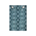 thumbnail image 1 of Blue Hanging Pocket Organizer, Abstract Geometric Patterns Rounded and Triangular Shapes Symmetrcal Design, Printed Polyester Storage Bag with Pockets, 14" x 20", Teal Dark Teal White, 1 of 2