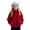 Red, variant on NAISIBABY Girls Fleece Jacket with Pockets(1-11T), Long Sleeve Warm Stand Collar Full Zipper Winter Fuzzy Outerwear Red 6T