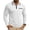 White, variant on Busydd Quarter Zip Pullover Men Casual Solid Color Long Sleeve Shirts Trendy Comfortable Lapel Shirts for Men with Chest Pocket M