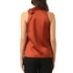 thumbnail image 3 of INSPIRAR CHIC Blusas de Trabajo Sin Mangas de Satén para Mujeres con Lazo en el Cuello Color Sólido M Rojo, 3 of 6