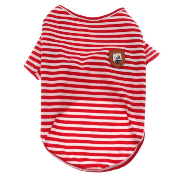 Camisetas Zulema a rayas de Algodón para Perros pequeños medianos y grandes