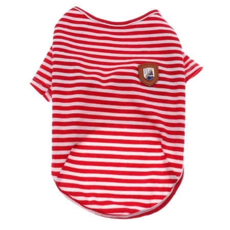 Dog Shirts Striped -Shirt Puppy Clothes Small Medium Large Dogs -