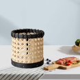 thumbnail image 2 of Soporte para bolígrafo de ratán, tazas, tejido , cepillo de maquillaje Borde negro natural Gloria canasta de almacenamiento, 2 of 9