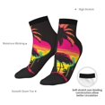 thumbnail image 6 of Naloa Flamingo And Palm Trees At Sunset Ankle Socks for Women Non Slip Socks No Show Socks Classic Low Cut Casual Socks Casual Socks, 6 of 7