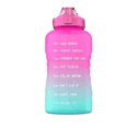 thumbnail image 1 of Botella Deportiva Malubero Multicolor 2200ml Con Marcador De Tiempo Rosa Con Verde Degradado Tritán Libre De BPA, 1 of 3