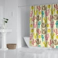 thumbnail image 2 of Desert Cactus Art Shower Curtain - Hotel Style Waterproof Bathroom Decor, Machine Washable & Quick Dry with 12 Hooks (Boho Aesthetic, 72x72 Inches), 2 of 5