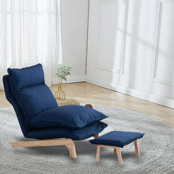 Sillón reclinable perfecl con reposapiés ajustable Tatami azul