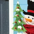 thumbnail image 4 of Glitzhome  34"H Christmas Metal Bike Wheel Snowman with Scarf Porch Decor With Tree 32"H, 4 of 5