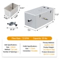 thumbnail image 3 of Kojooin Commercial Stainless Steel Grease Trap with Top Inlet and Filter Cleaning Brush for Kitchen Use, 3 of 7