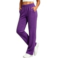 thumbnail image 2 of VBVC Women's Straight Leg Sweatpants , Soft Stretchy Lounge Trousers For Women , Ladies' Y2K Casual Active Pants with Pockets, S-2XL, 2 of 6