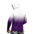 thumbnail image 4 of Mens UPF 50+ Fishing Hoodie Performance Long Sleeve Sun Protection UV Shirt Mask Face Tops Hiking Running Swim Athletic Workout Outfit, 4 of 5
