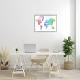 thumbnail image 2 of Stupell Industries Modern Rainbow Map of the World Transitioning Tones Graphic Art Gray Framed Art Print Wall Art, 24x30, by BlursByAI, 2 of 6