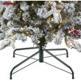 thumbnail image 4 of Haute Decor 7 Foot Lexington Fir Slim Flocked Prelit Christmas Tree w/ Red Berries, 4 of 4