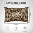 thumbnail image 5 of Pofeuu Leopard Print Print Satin Pillowcase for Hair and Skin Pillow Cases, Silk Pillow Cases, Soft Cooling Pillow Covers, 20x30 Inches（Pillow core not included）, 5 of 7