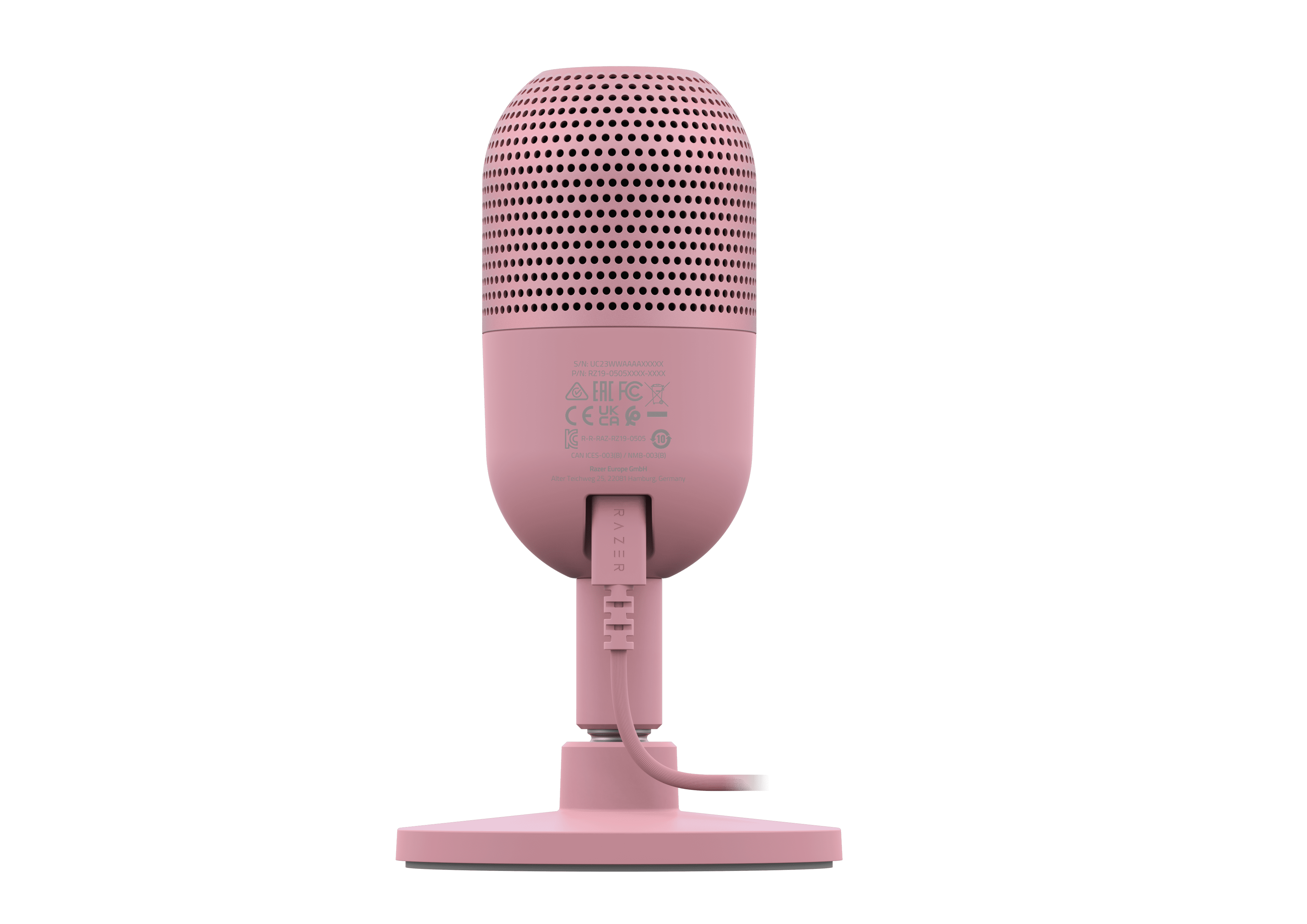 Razer Seiren V3 Mini Ultra-Compact USB Microphone, Tap to Mute, Quartz Pink Edition Razer Seiren V3 Mini Ultra-Compact USB Microphone, Tap to Mute, Quartz Pink Edition