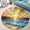Beach Sunset, variant on Round Area Rug, Indian Non-Slip Floor Mat, Soft Washable Carpet for Living Room Bedroom Decor 24 Inch