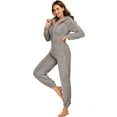 thumbnail image 3 of KelaJuan Women Thick Plush Sleeping Romper with Bear Ear Hat, Long Sleeve Zipper Hooded Jumpsuit for Autumn, Winter, 3 of 7
