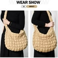 thumbnail image 2 of Puffer Tote Bag for Women Quilted Tote Bag Quilted Crossbody Bag Lightweight Padding Pufferr Shoulder Bag, 2 of 6
