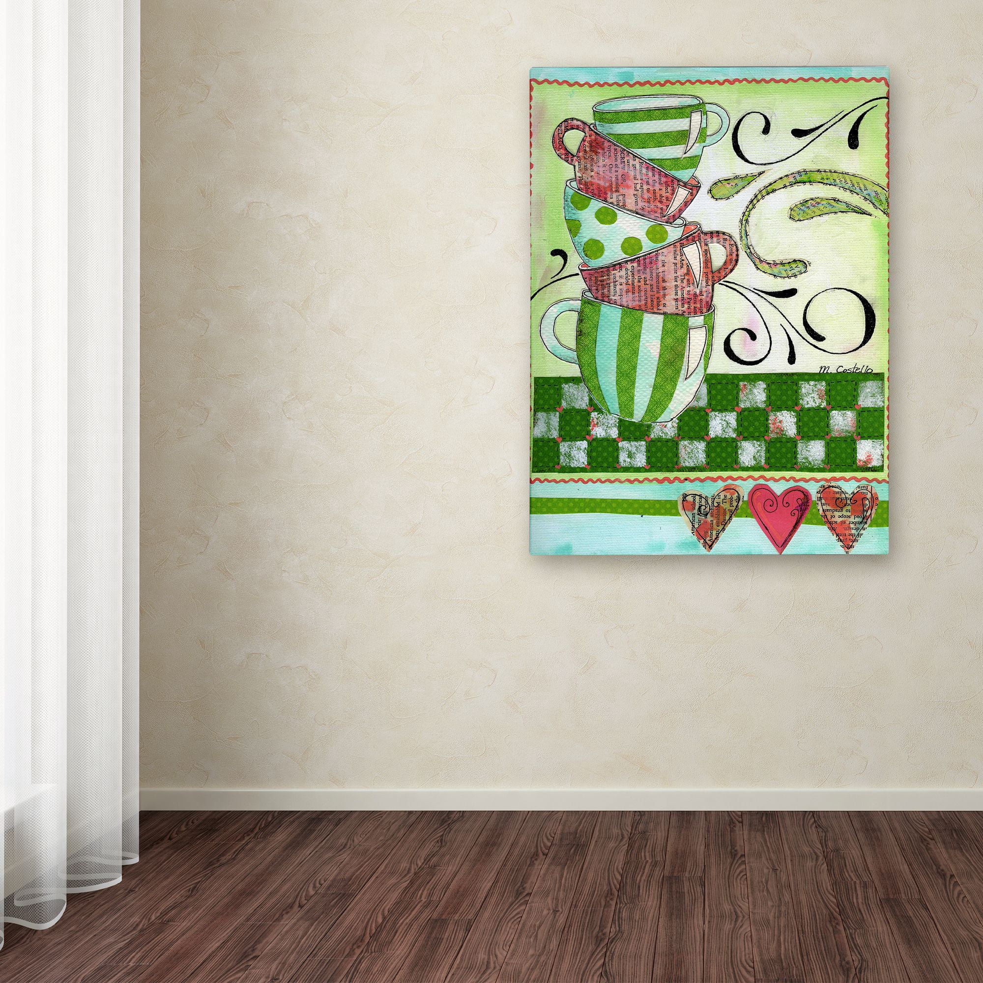 Trademark Fine Art 'Coffee Time' Canvas Art by Maureen Lisa Costello