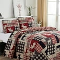 thumbnail image 4 of Market & Place Reversible Lodge Themed Buffalo Plaid Quilt Set, 4 of 5