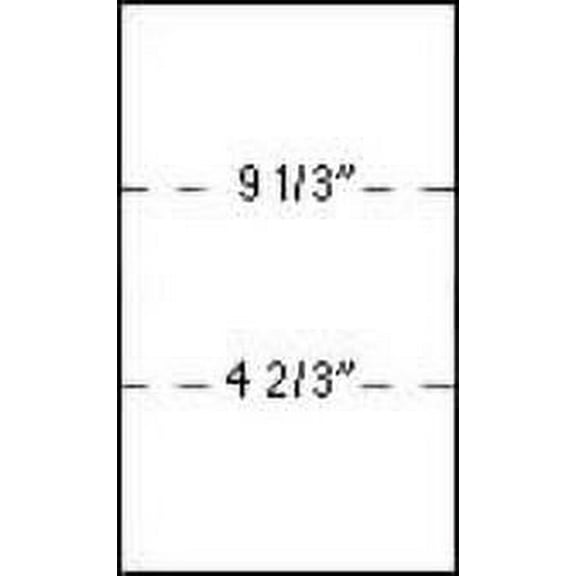 Laser Cut Sheet Paper Form, 8 1/2 x 14 Blank Perforated, 20# Paper Perfed in Thirds - 500 sheets/ream (LHP2)