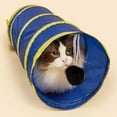 thumbnail image 3 of Walbest 1 Pack Cat Tunnel Toy with Plush Ball Collapsible Kitten Playing Tunnel Tube Toy, 3 of 7
