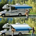 thumbnail image 4 of Kohree 14' RV Awning Fabric Replacement,19oz Heavy Duty Premium Grade Vinyl Fabric with Pull Strap for Camper, Trailer, Motorhome,Blue Fade (Fabric 13'2"), 4 of 15
