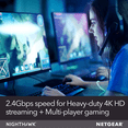 NETGEAR Nighthawk R7350 AC2400 Dual Band Smart WiFi Router Wireless