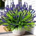 thumbnail image 4 of 12 Pcs Artificial Plants Outdoor, 17.7" Tall Artificial Faux Flowers Outdoor Fake Plants UV Resistant, Lifelike Fake Flowers Plastic Greenery for Porch Garden Patio Decor, 4 of 6