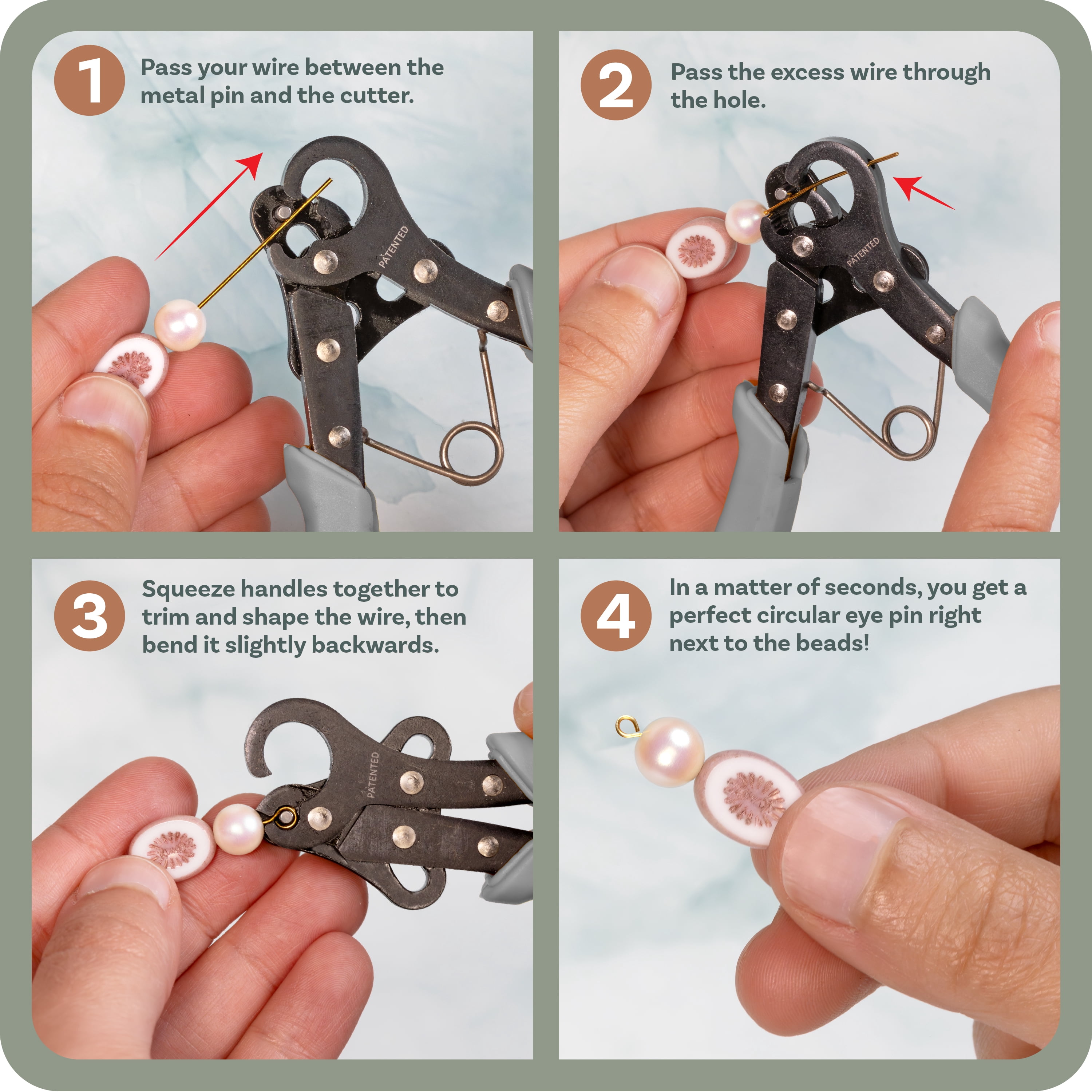 The Beadsmith Original One Step Looper – Create and Trim Consistent 1.5 mm Loops for Jewelry Making, Use With 24-18g Craft Wire (Patented)