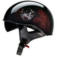 thumbnail image 5 of Z1R Vagrant Red Catrina Motorcycle Half Helmet Red/Black MD, 5 of 5