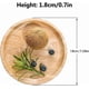 thumbnail image 2 of Wooden Plates, 2 pcs Wood Serving Tray, Bread Wood Tray, Small Round Wood Plate (Oak), 2 of 5