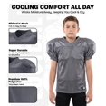 thumbnail image 2 of Exxact Sports Boys Football Practice Jersey - Pro-Style, Lightweight & Breathable Mesh Youth Football Jersey for Kids (Dark Grey, Youth Large / X-Large), 2 of 7