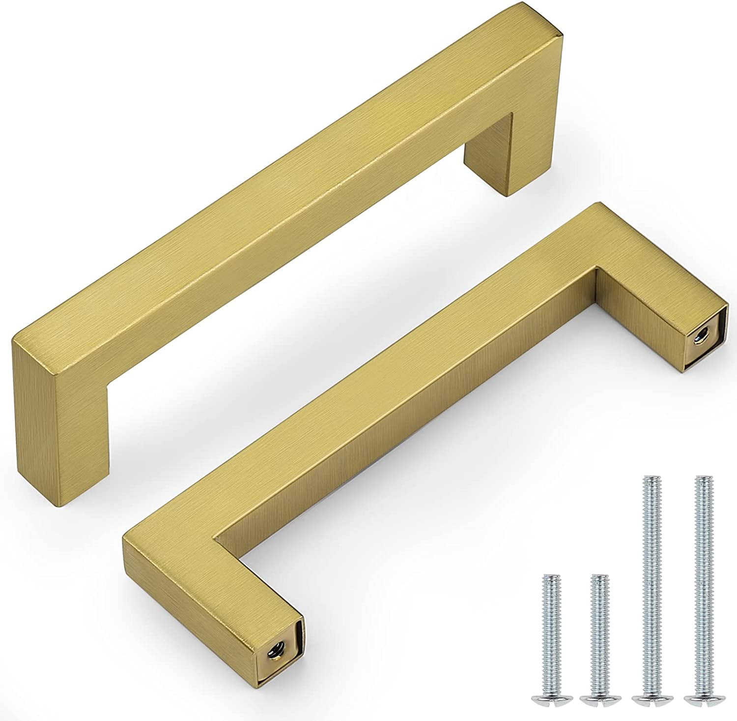 10 Pack Zoizocp Brass Drawer Pulls 7 1/2 inch, Gold Handles