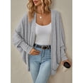 thumbnail image 4 of PTHTECHUS Womens Cardigan Open Front Sweater for Women No Button Knit Cardigan Casual Long Sleeve Outerwear with Pockets, 4 of 7