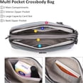 thumbnail image 4 of KAWELL Crossbody Bags for Women Genuine Leather Shoulder Purse Cross Body Bag with Wristlet Top Zipper, 4 of 5