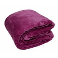 thumbnail image 2 of Soft Blanket Solid Color Coral Fleece Plush Microfiber Blanket, 2 of 5