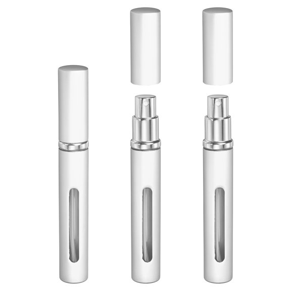 3 Pack Perfume Spray Bottle, 5ml/0.17oz Travel Atomizer Fine Mist, Silver