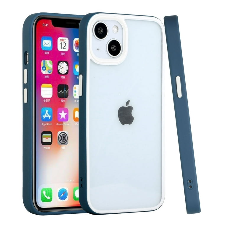 for Apple iPhone 11 (6.1 inch) Hybrid Transparent Colored Frame Bumper Hard Back Shockproof Slim TPU Silicone Protective Cover ,Xpm Phone Case [ Navy