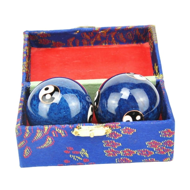 Bolas de Baoding Salvador Tai Azul Fortalecimiento de la Muñeca Fitness