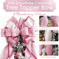 thumbnail image 2 of EP Pink Glitter Christmas Tree Topper - 12" Wide Velvet Bow for Christmas Tree (1 Pack), 2 of 9