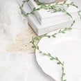 thumbnail image 6 of BalsaCircle 67 feet Olive Green Leaf Satin Ribbon Trim Artificial Vines Leaves, 6 of 8