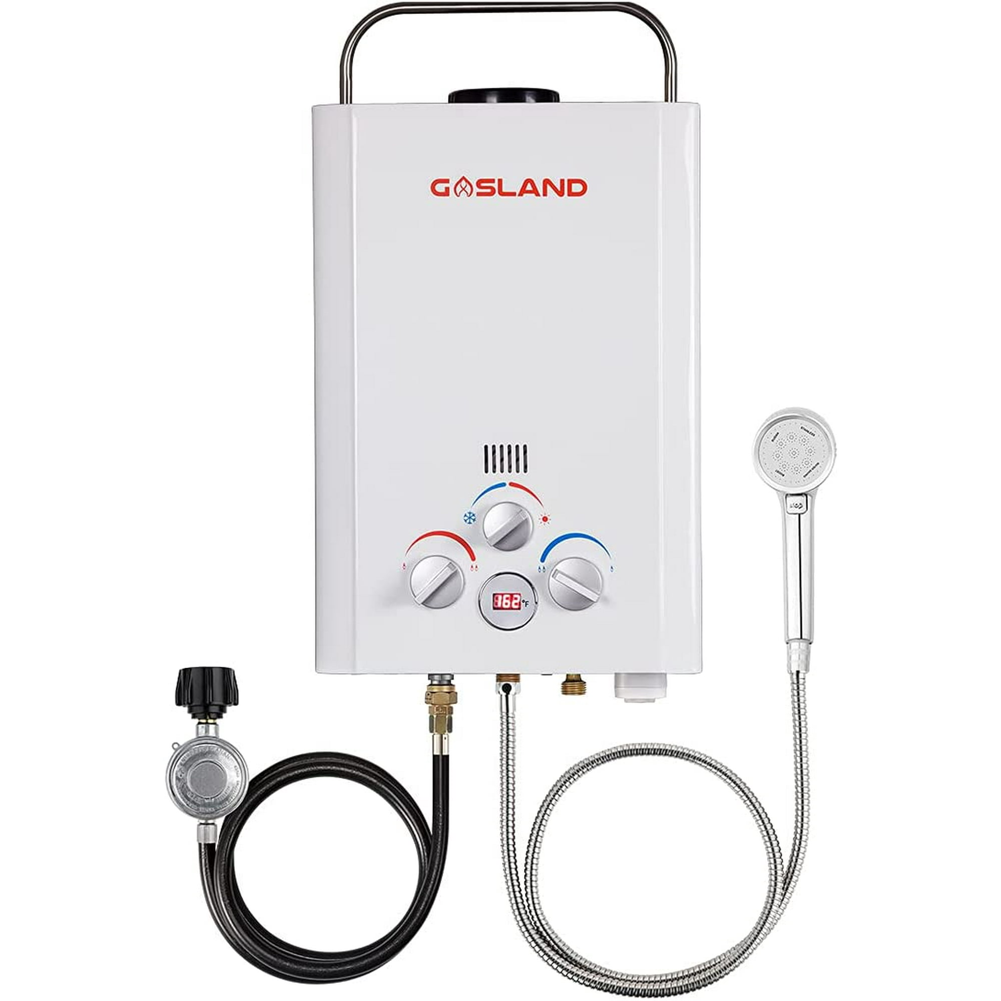 Tankless Water Heater, BE158 1.58GPM 6L Outdoor Portable Gas Water Heater,  Instant Propane Water Heater, Overheating Protection, Easy to Install, Use  for RV Cabin Barn Camping Boat, White | Walmart Canada