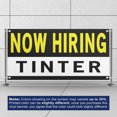 thumbnail image 3 of Now Hiring Tinter 13 oz Heavy Duty Vinyl Banner Window Tinter Jobs Available Paint Color Tinter Help Wanted Sign for Business Indoor/Outdoor Single-Sided with Metal Grommets (4x6 ft, Bk & Wh & Ye), 3 of 6
