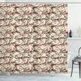 thumbnail image 1 of Ambesonne Cherry Blossom Shower Curtain, Red Flowers Tree, 69"Wx70"L, Beige Scarlet Black, 1 of 3