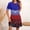 ZH-Multicolor-fourth july dress, variant on Frostluinai 4th of July Women Dress Red White and Blue Short Sleeve T Shirt Dress Crew Neck American Flag Sundress Casual Beach Midi Dress